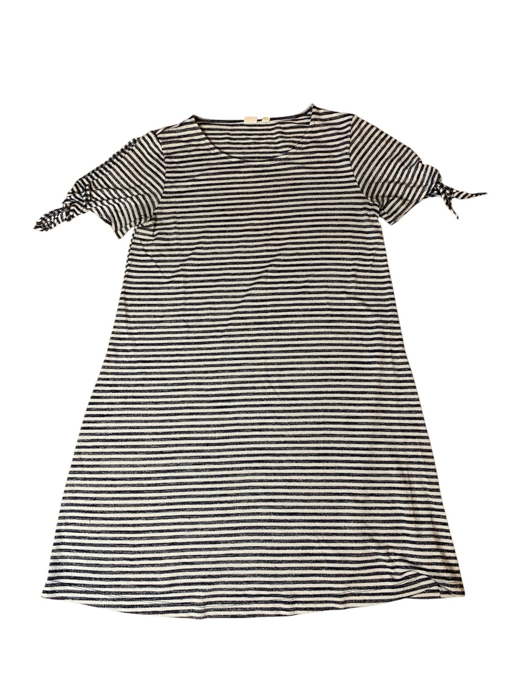 GAP Blue White Striped Tie Sleeve Knit Dress Size M